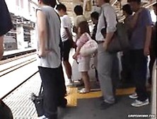 Busty Little Asian Teen Groped And Force To A Squirting Orgasm On Public Train