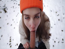 Beautiful Pov Blowjob In The Forest With Cumshot In Mouth
