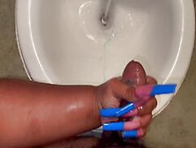 Washing His Dick In The Sink.. He Started To Piss????????
