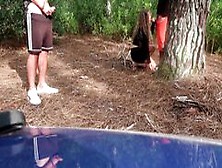 Real Amateur Wife Getting A Facial Of A Stranger In A Public Risky Place ( Cuckold Boy Watching)