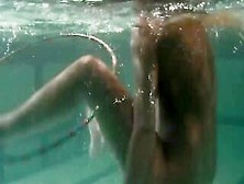 Russian Dyke Girls Swimming Inside The Pool