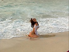 Girl Posing At The Beach