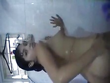 Good-Looking Sri Lankan Teen Taking A Shower