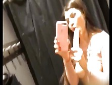 Sofabeautiful Fuck Herself In The Changing Room With A Dildo