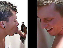 Dante Escobar And Joey Soto In Gay Gloryhole Blowjob Scene