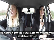Fake Driving School Lesbian Sex With Hot Australian Babe And Busty Milf