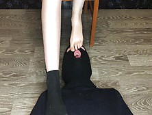 Student In Dirty Black Socks Smelling Foot Fetish Domination Pov