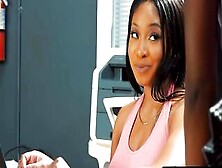 Beauty Ebony Stepsisters Go Wild In College Classroom During Their Break