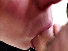 A Amazing Professor Shows The Students What A Blow Job Is And Gets Cum Inside Her Mouth.  Close-Up.