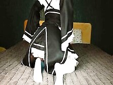 Maid Women Rem From Re Zero Is Missing And Plays Double Vibrator - Cosplay Spooky Boogie