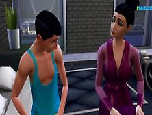 The Older Stepsister Decided To Take Care Of Her Younger Stepbrother.  (Sims 4 Version)