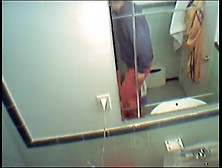 Cute Roommate Spied In Lingerie And Nude In The Shower Room
