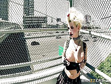 Goth Blonde Girl Wants To Have Fun