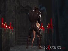 Hot Sex! Black Guy Plays With A Sexy Bride In The Dungeon
