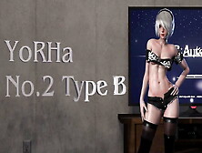 Using Yorha 2B Like The Sex Robot She Is All Night (Full Length Animated Hentai Porno)