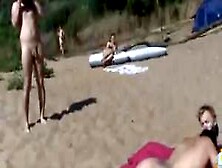 Wild Public Nude Beach Couple Fucking Without Caring Who Watches Or Joins In