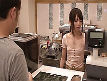 Https://bit. Ly/2Zebzym　No Bra!? The Small Titties Cutie Clerk Was Excited To Work Without Noticing The Stiff Nipples... [Part 3]