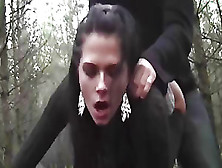 Check This Slutty Brunette Get Fucked In The Middle Of The Woods