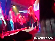 Party Slut Giving Hot Blowjob To Stripper At An Orgy