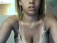 Sexy Shy Chick Shows Big Boobs On Webcam
