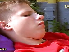 Nice Blond Twink In Garden Whit Big Dick Jerks And Cumshot