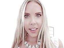 Blue- Eyed Blonde,  Florane Russell Is Sucking Four Black Cocks And Getting Stuffed With All Of Them