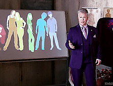 Gender Sensei In A Purple Suit Discusses The Gender Spectrum.