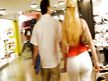Spying On Stunning Blonde Milf In The Shopping Center