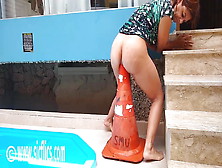 Watch Latin Girl Mounts Enormous Road Cone In Her Rear-End Free Porn Video On Fuxxx. Co