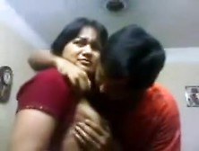 Indian Bhabi N Devar At Home Giving A Kiss & Titties Engulf