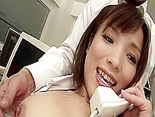 Japanese Secretary Masturbates In The Office Before Giving Head By Japanese Tight Pussies
