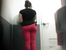 Ebony Girl Caught Peeing In Toilet