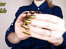 Hands Fetish Golden Manicure