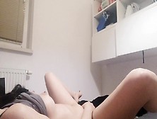 Whore Masturbating Fast Before Roommate Comes Back