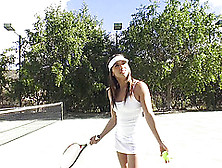 After Her Tennis Lesson Sara Gets A Lesson In How To Fuck