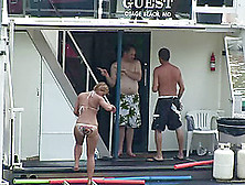 Amateur Babes In Bikinis Dance And Get Crazy On A Yacht