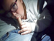 Nerdy Step Sister Sucks Me Dry In Car Parking Lot After A Night Out