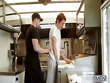 Finn Harding Invites Chris Cool Inside The Food Truck So They Can Work And Play At The Same Time - Men