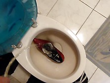 Piss In Wifes Red Stiletto Heel