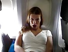 Amateur Masturbates On A Plane
