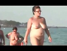 Nude Chubby Lady, S On The Beach