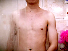 Cute Twink Emmanuel Kokichi Giving Himself A Foamy Handjob In The Shower