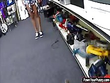 Ebony Babe Fucks Hard In The Pawnshop