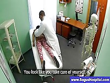 Real Sexy Babe At Doctors With Hot Ass Getting Fingered