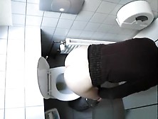 Woman Caught In Public Toilet Peeing