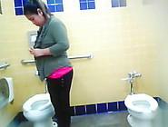 Curvy Mommy Urinates In The Public Wc