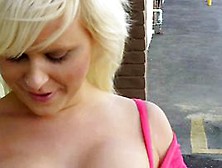 Golden-Haired Wench Met On Streets And Received A Mouth Fuck