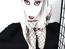 Platinum Blonde Goth With Big Tits Loves To Play