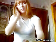 Blowjob And Handjob By Redhead Russian Teen While On Ph