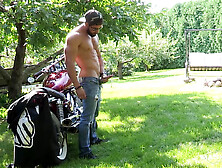 Zack Lemec In Sexy Solo Outdoor Jerk On Motorcycle